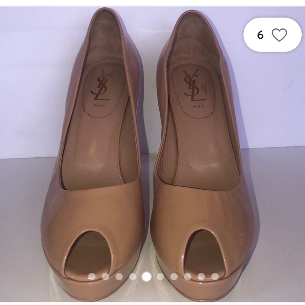 Yves Saint Laurent Open Toe Pump in Carne (flesh)
